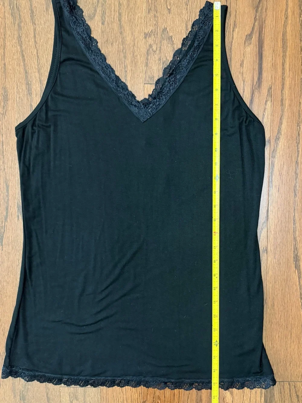 Monoreno Black Lace-Trim V-Neck Camisole Tank Extender NWT - Picture 5 of 6